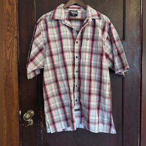 Y2K Streetwear Plaid Southpole button down shirt size large